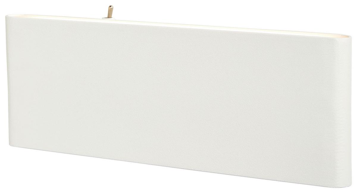 Stenska Led-svetilka Siegfried, S Sijalko - bela/opal, Design, kovina/umetna masa (22,5/3,5/8cm) - Globo