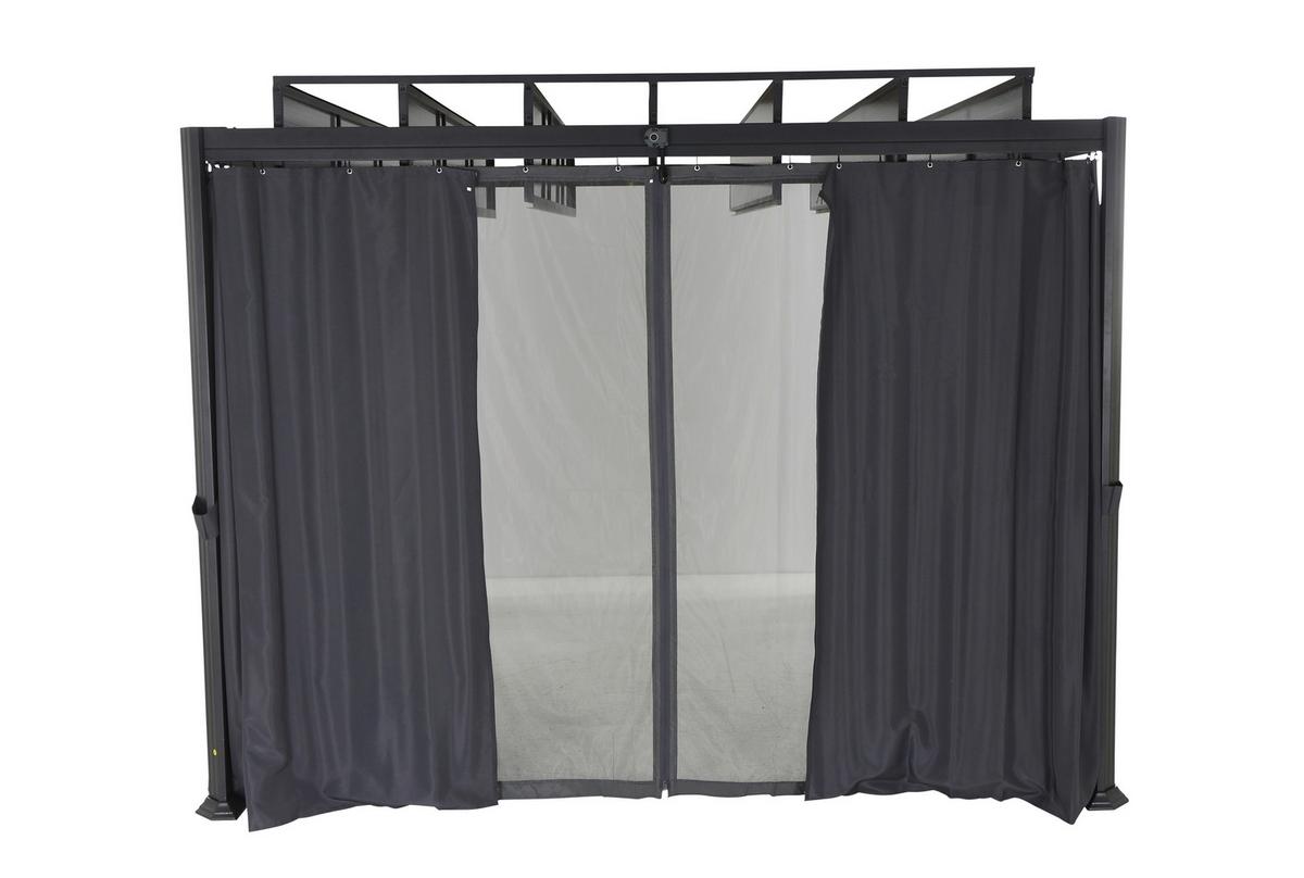 Mückennetz Florenz Grau mit Reißverschluss - Grau, Basics, Kunststoff (216/300cm) - Gardenson