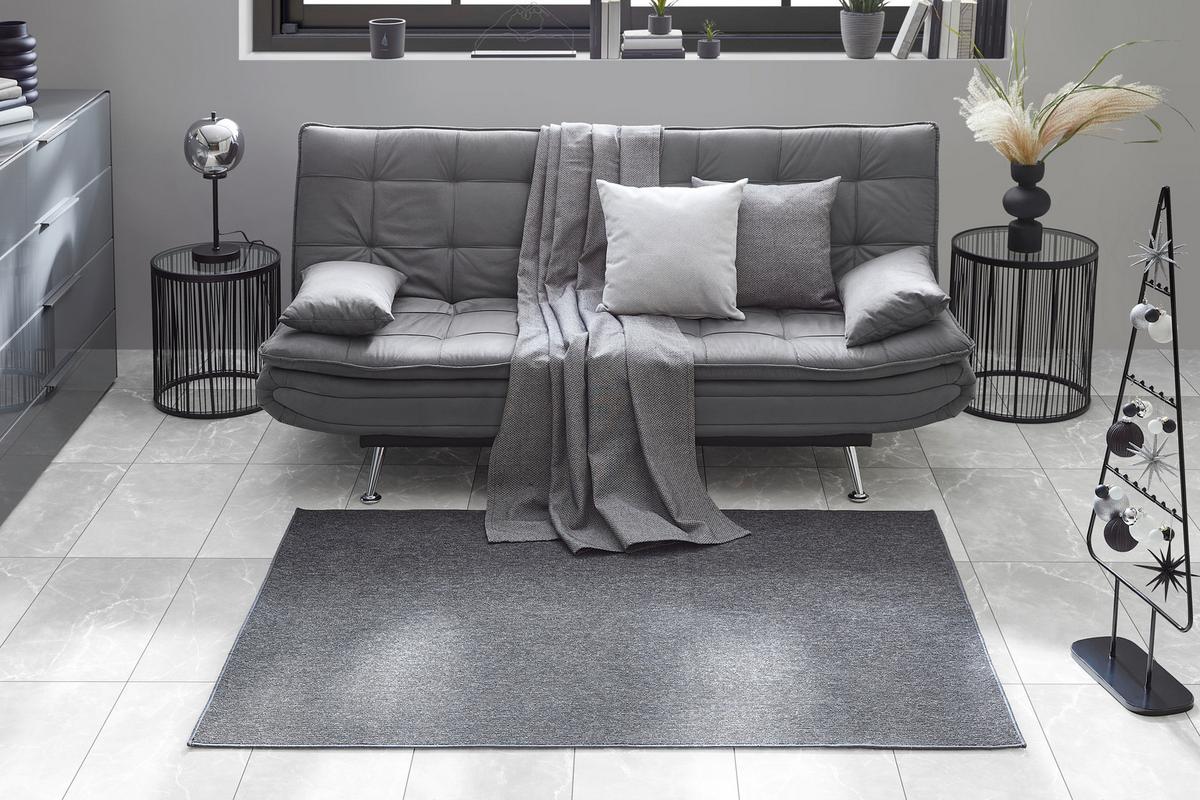 Zierkissen Dobby Uni in Silber/Weiß ca. 45x45cm - Silberfarben/Weiß, Textil (45/45cm) - Premium Living