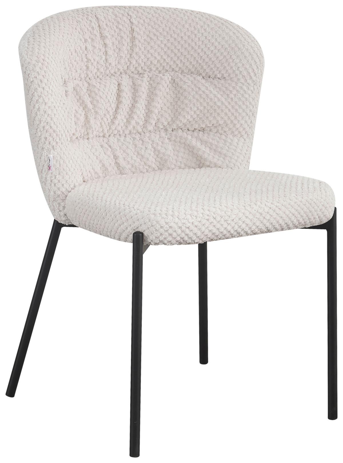 Stuhl Emily Beige - Beige/Schwarz, Lifestyle, Holz/Textil (55/79/59cm) - Mömax