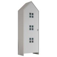 Kinderkleiderschrank Casami ca. 58x171x37 cm Weiß - Weiß, MODERN, Holzwerkstoff/Metall (57,6/171,3/37cm) - MID.YOU