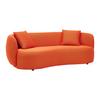 Bigsofa Leonas Mesh Orange, inkl. 2 Kissen - Schwarz/Orange, Modern, Kunststoff/Textil (235/72/110cm) - Mömax