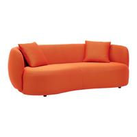 Bigsofa Leonas Mesh Orange, inkl. 2 Kissen - Schwarz/Orange, MODERN, Kunststoff/Textil (235/72/110cm) - Mömax