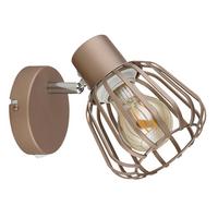 Reflektor Olin 54663-1 Olin - boje kroma/smeđa, Design, metal (12,5/15cm) - Globo