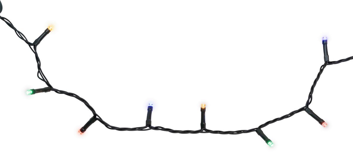 Lichterkette Nip Dunkelgrün max. 4,3 Watt - Dunkelgrün, Romantik / Landhaus, Kunststoff (1195cm) - Modern Living