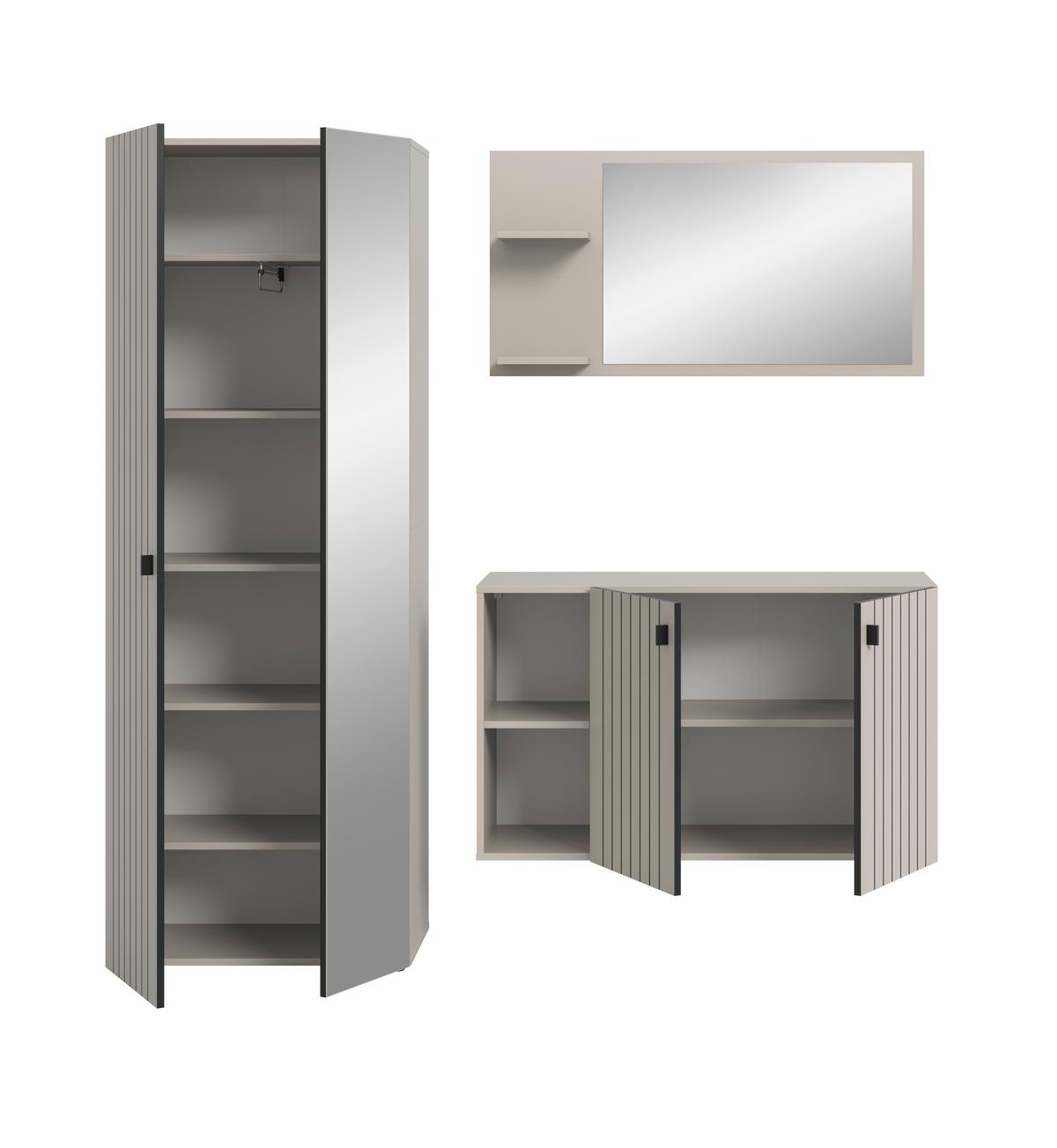 Predsoba Station, Kašmir, 3-Delna - kašmir, Design, leseni material (191/192/37cm) - MID.YOU