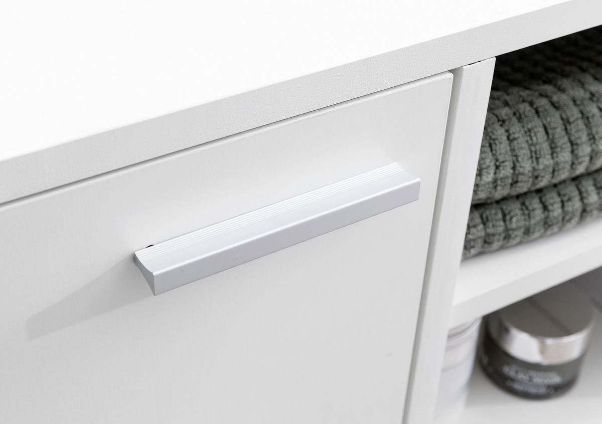 Omarica Za Pod Umivalnik Wl5.341 - bela/barve aluminija, Basics, leseni material (60/55/32cm) - MID.YOU