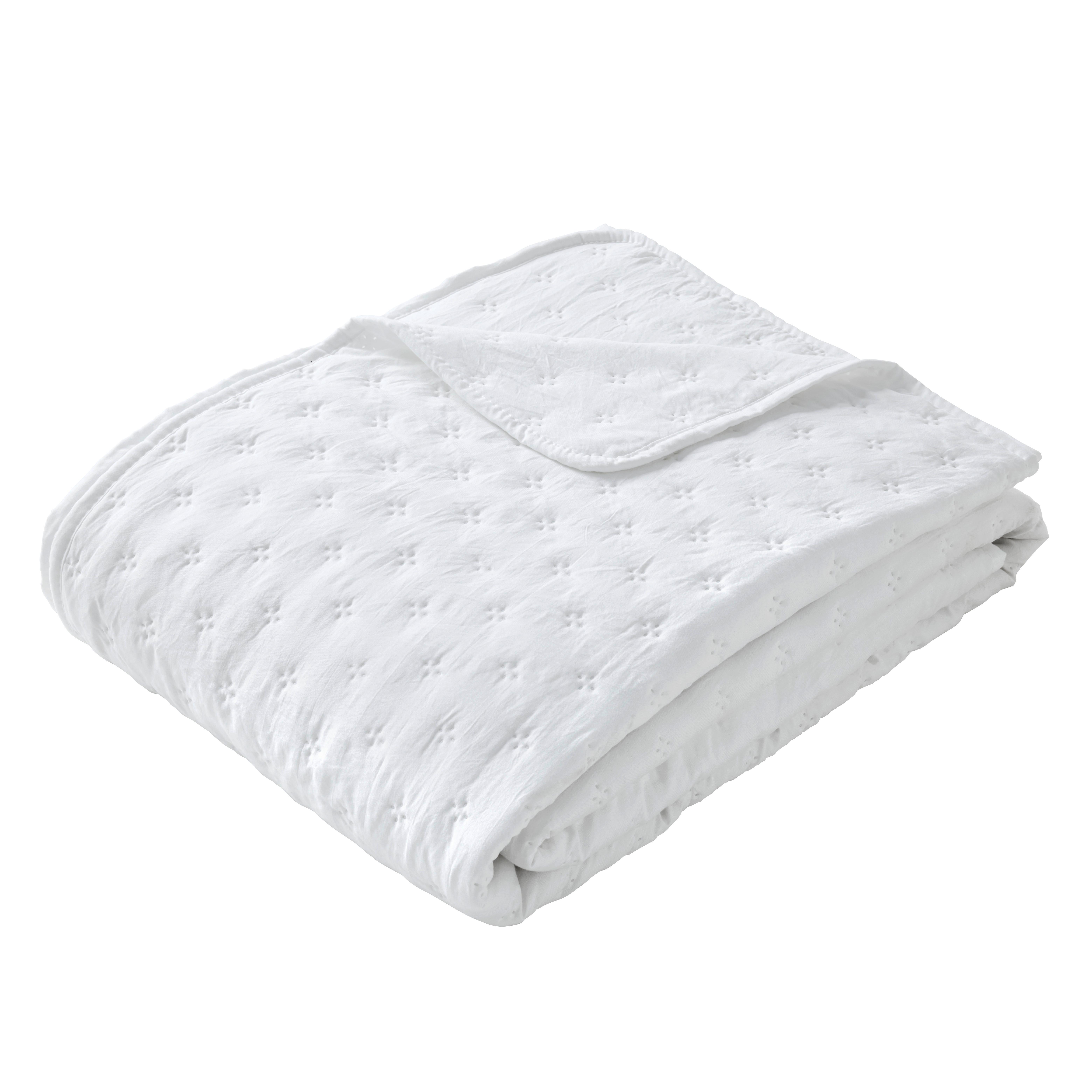 Cuvertură Romy - alb, textil (220/240cm) - Mömax