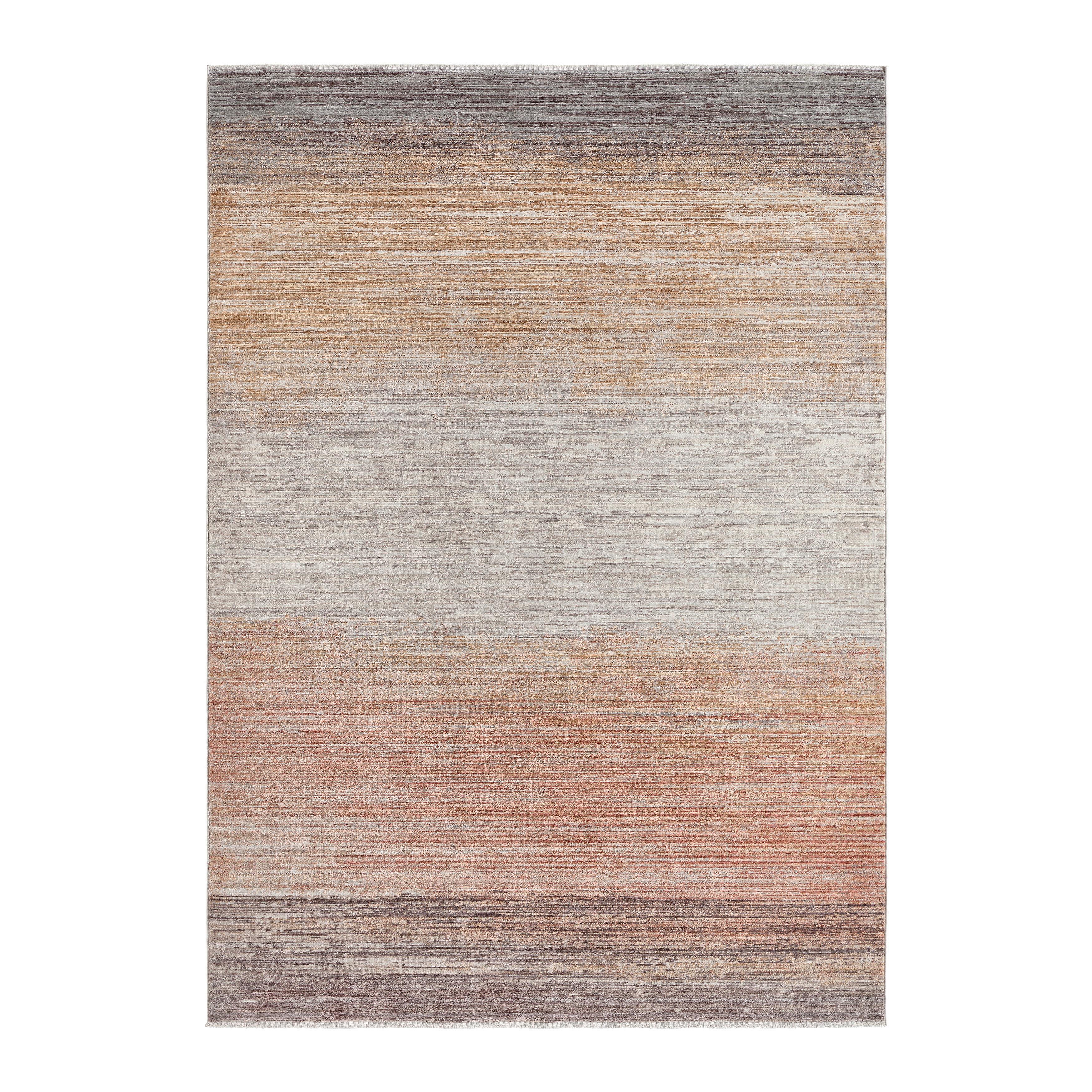 VÄVD MATTA DUNHAVN - terrakotta/cremefärgad, Klassisk, textil (120/170cm) - Mömax