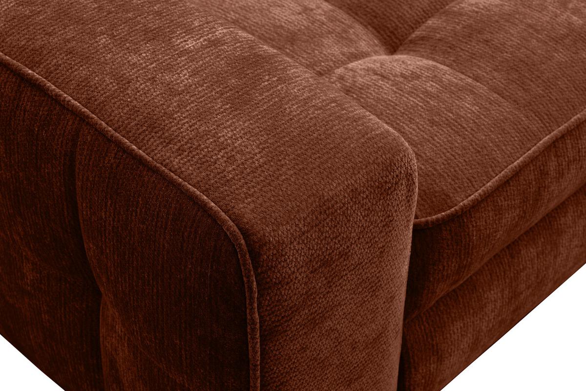 Kutna Garnitura Talia - boje hrđe/crna, Basics, tekstil/metal (203/70-90/251cm) - Modern Living