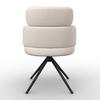 STOL MED ARMSTÖD KARO - svart/cremefärgad, Modern, metall/textil (58/88/65cm) - Bessagi Home