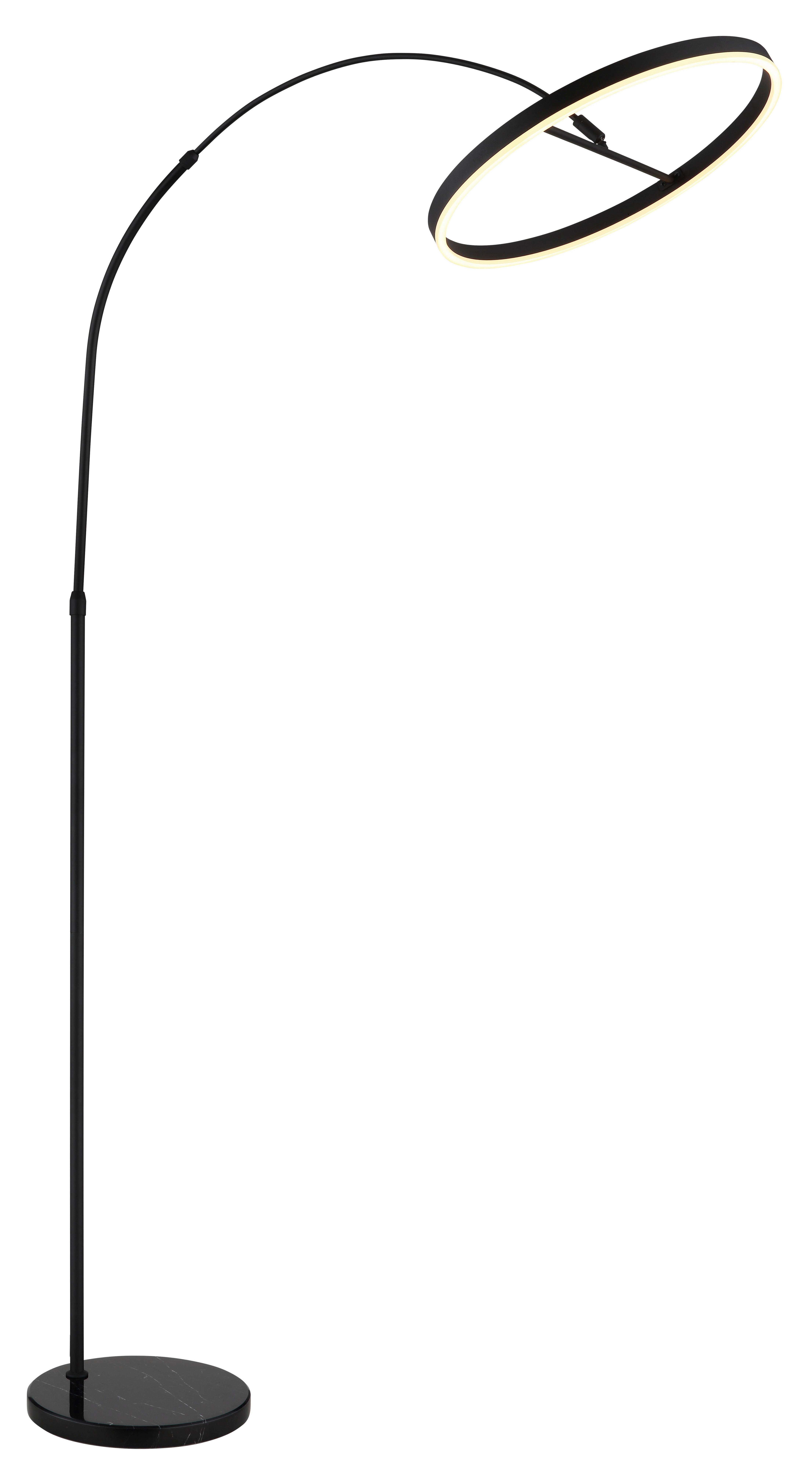 Led Podna Svjetiljka Jerrold - bijela/crna, Design, kamen/metal (15/107cm) - Globo