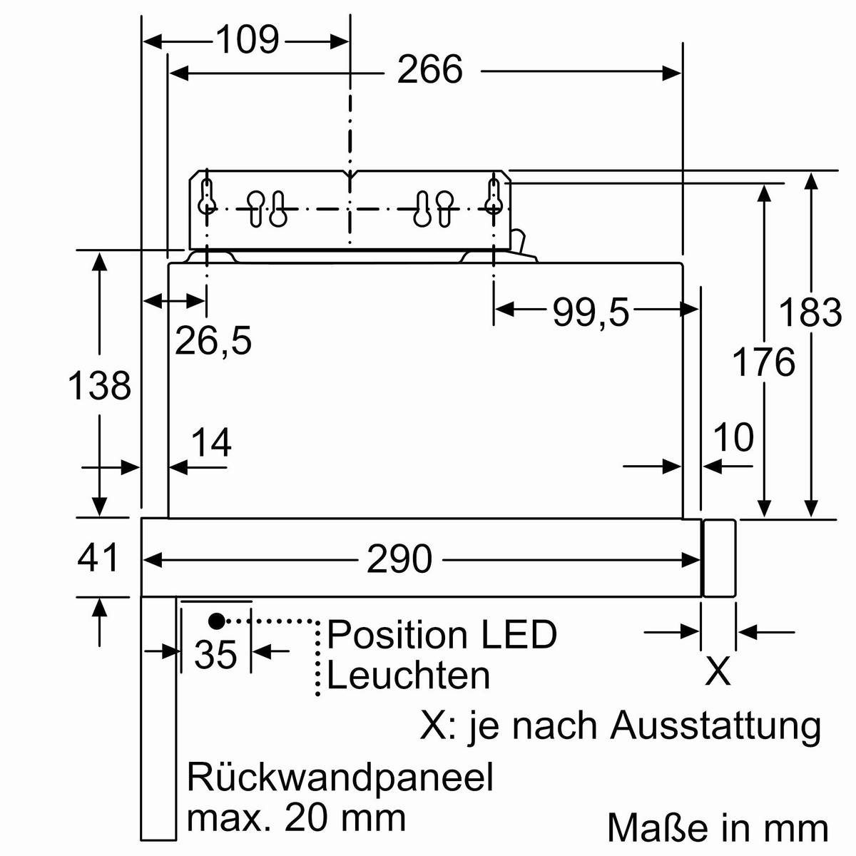 Dunstabzugshaube LI63LB526 Silberfarben - Silberfarben, MODERN, Metall (59,8/20,3/29cm) - Siemens