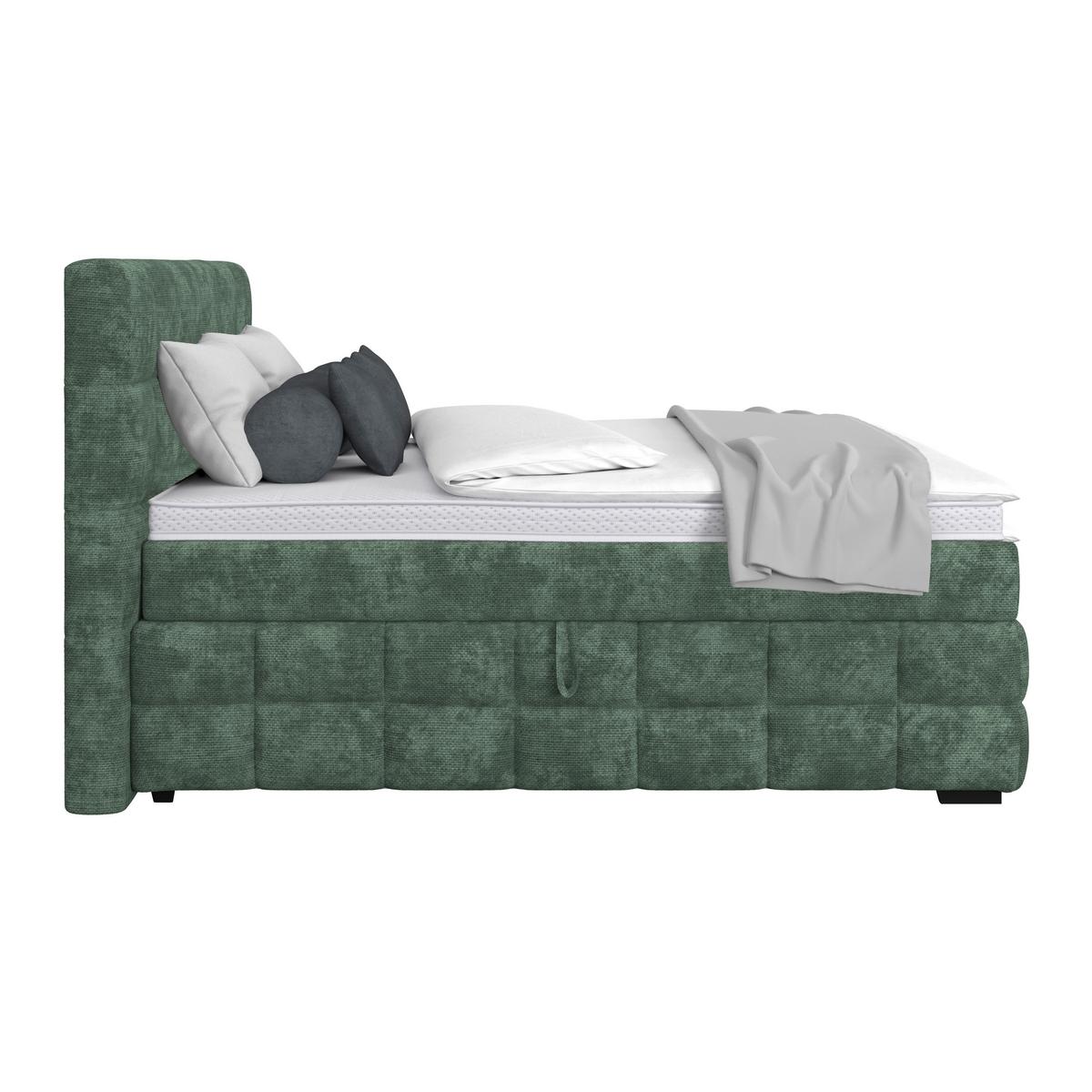 PAT BOX VEGA - verde, Trend, lemn/textil (160/200cm) - Modern Living