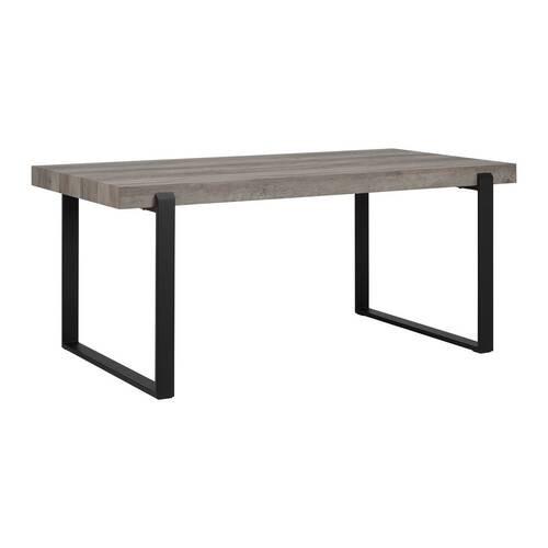 Esstisch Mila Eichefarben MDF ca. 180x90 cm - Eichefarben/Schwarz, MODERN, Metall (180/90/76cm) - Bessagi Home