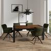 STOL MED ARMSTÖD TESS - grön/svart, Modern, metall/trä (64/90/63cm) - Bessagi Home