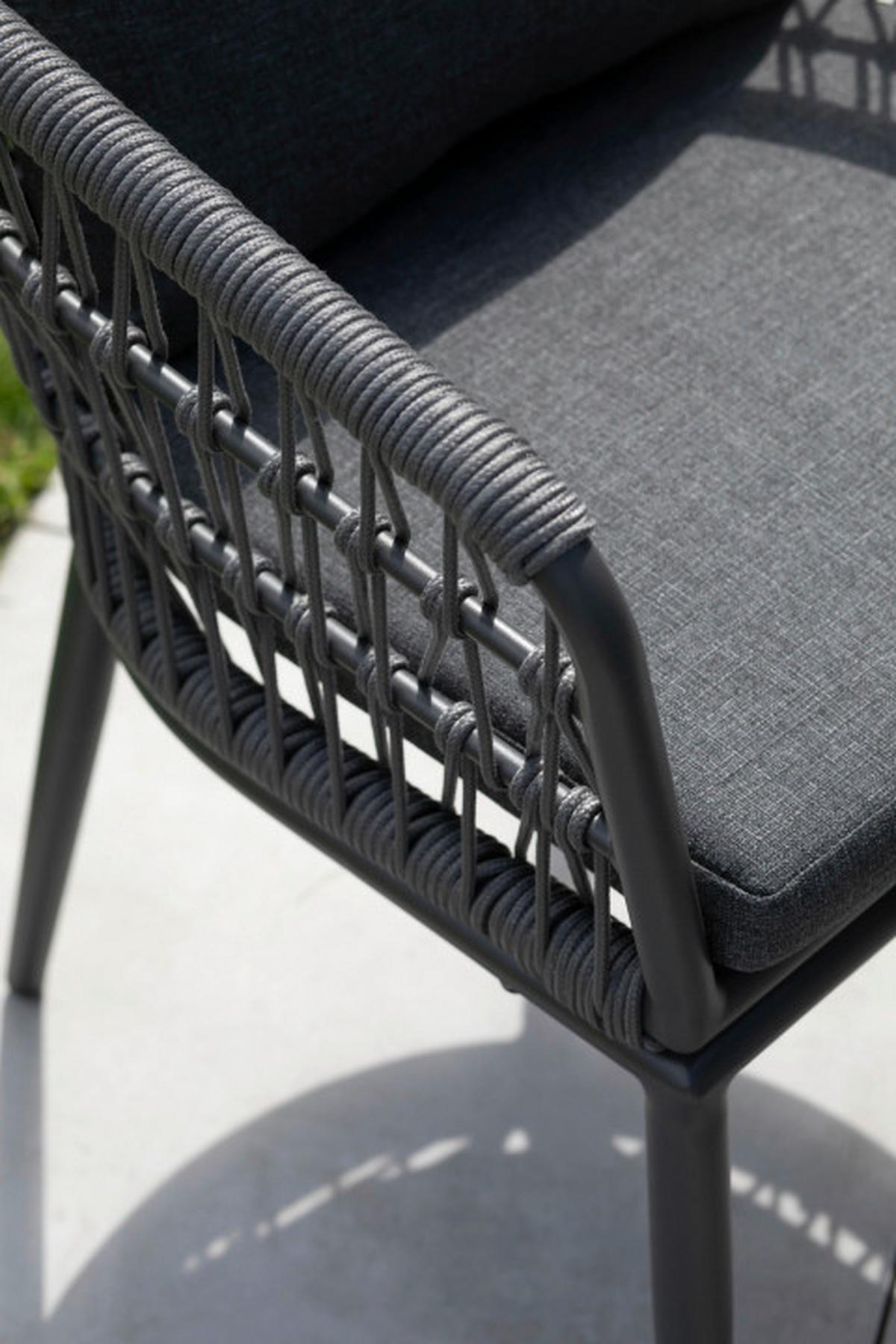 Gartensessel Genua Dunkelgrau - Grau, Basics, Kunststoff/Textil (58/78/63cm) - Gardenson