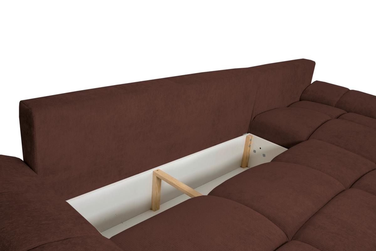 Kutna Garnitura Bonn - smeđa/crna, Moderno, tekstil/plastika (296/182cm)