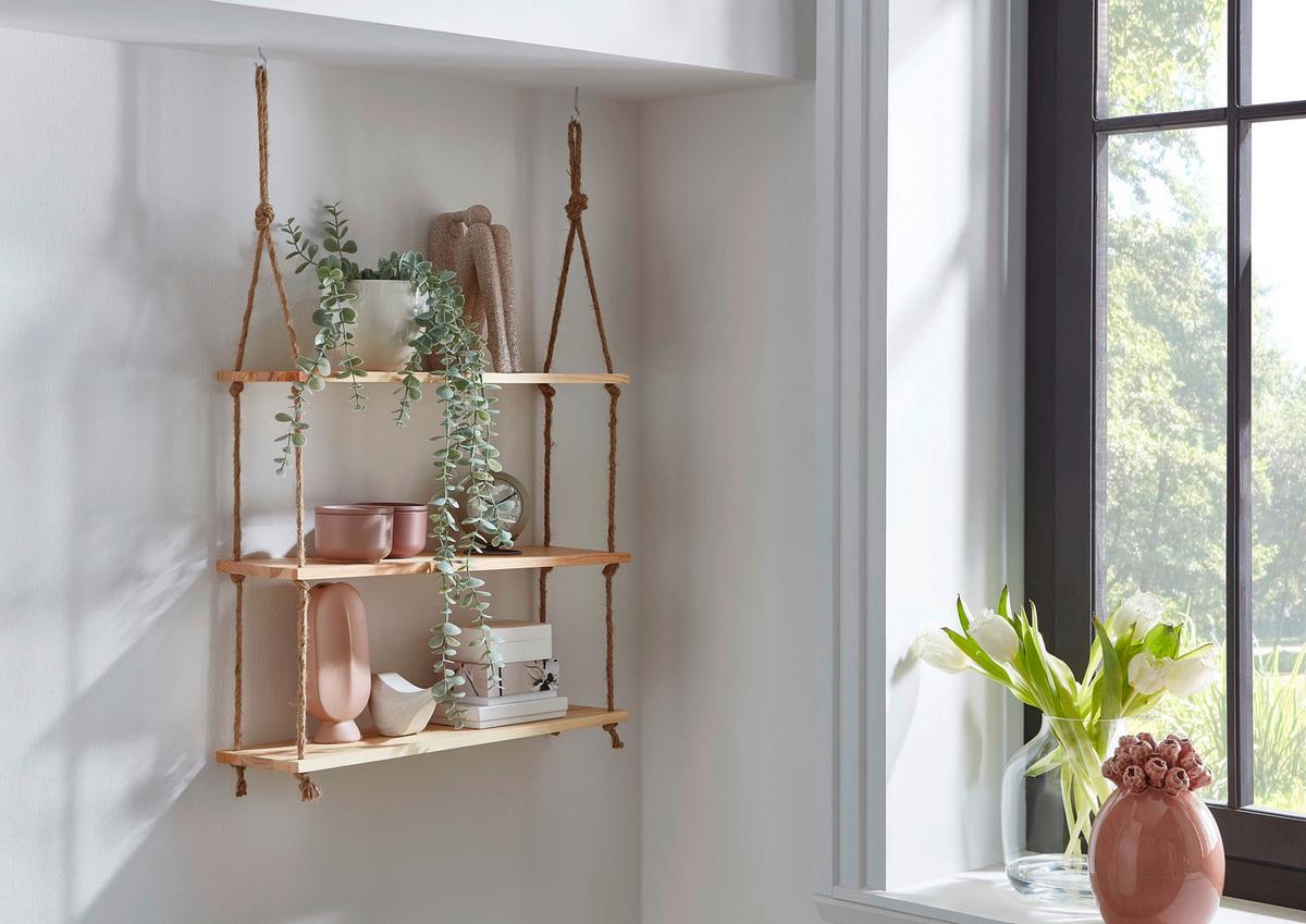 WANDREGAL KLEINMÖBEL - Eichefarben, Design, Holz (50/75/15cm) - MID.YOU