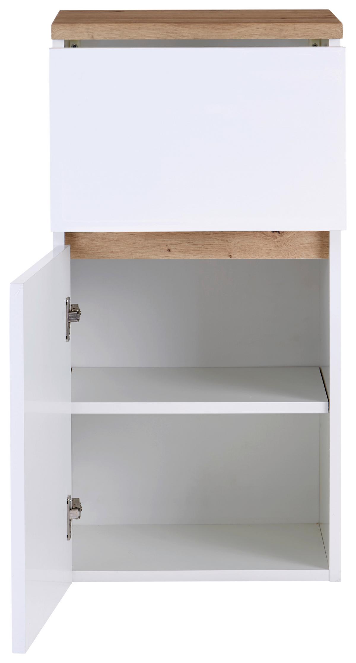 Donji Element Marbella - bijela, Moderno, drvni materijal (40/81/35cm) - Premium Living