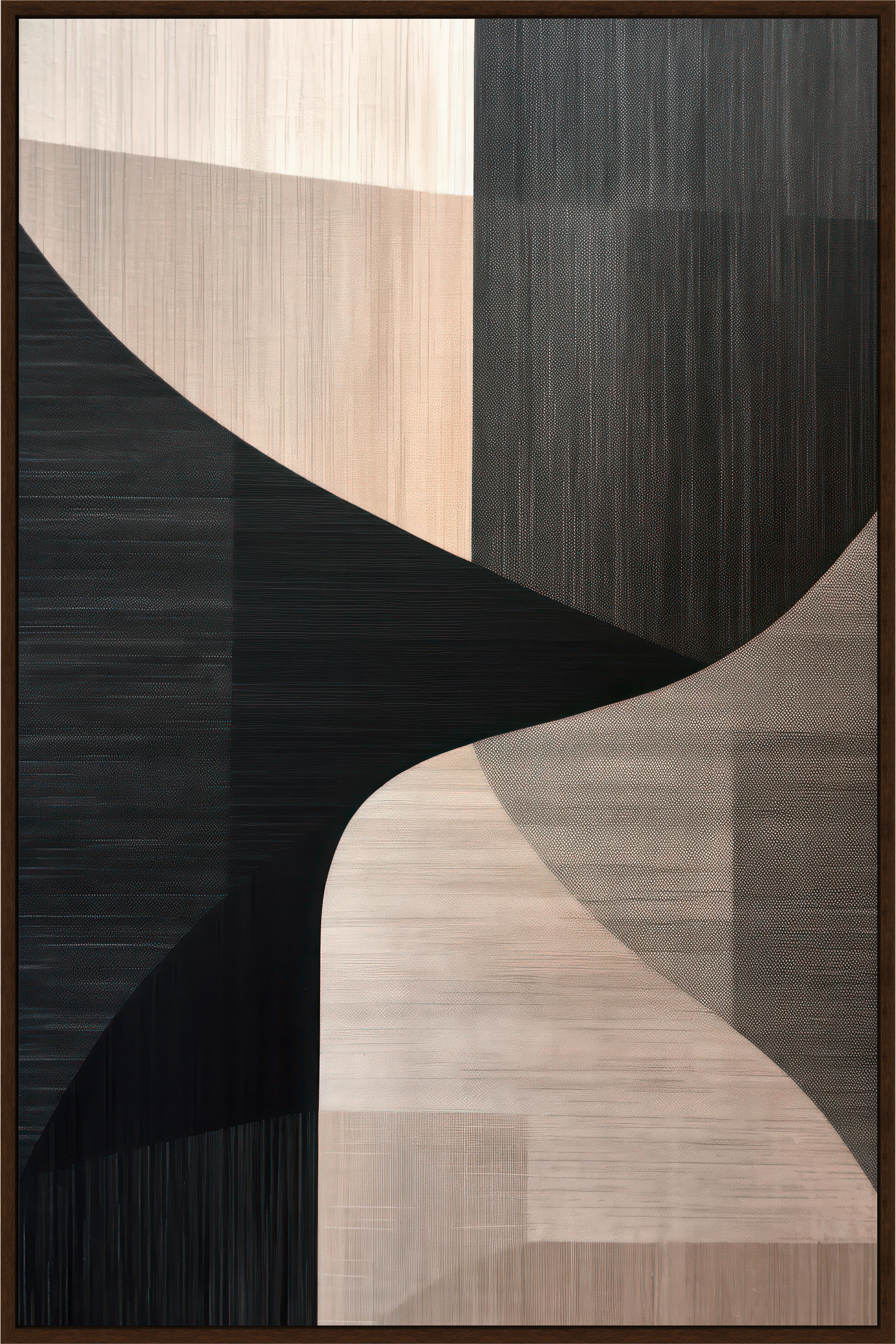 Keilrahmenbild Lotta ca. 60x90cm - Beige/Schwarz, MODERN, Holzwerkstoff/Kunststoff (60/90cm) - Premium Living