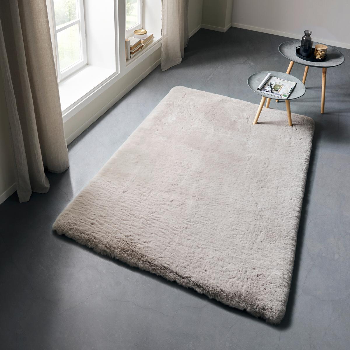 Műszőrme Melanie - szürke, Romantik / Landhaus, textil (80/150cm) - Modern Living