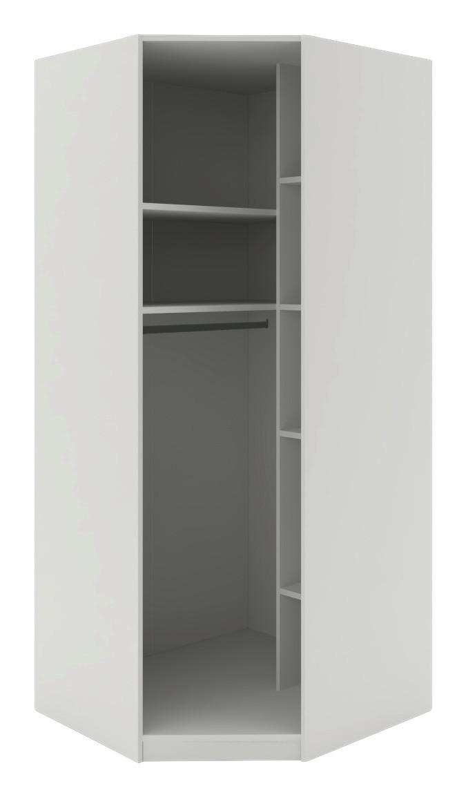 Eckschrank "UNIT" in Weiss - Weiss, Modern, Holzwerkstoff (91,1/210/91,1cm) - Based