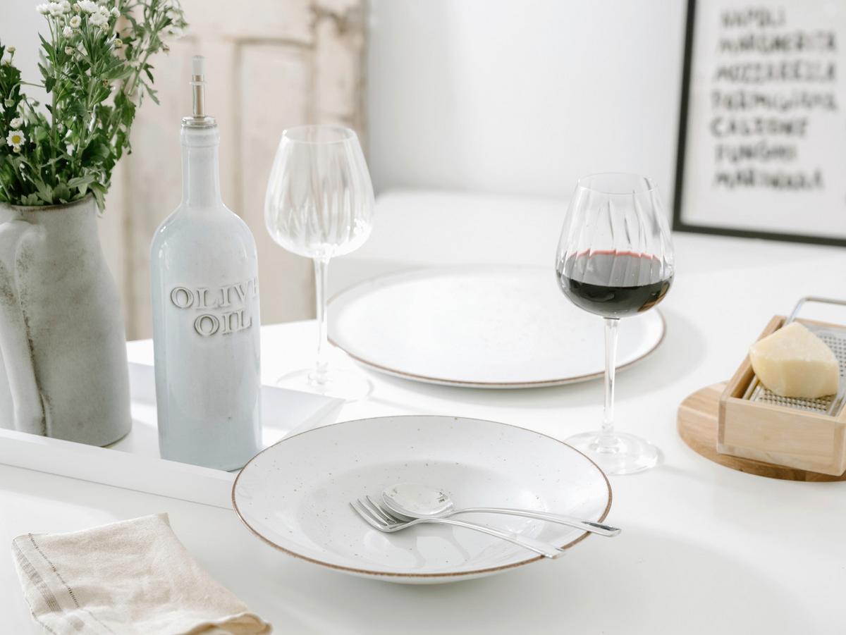 Set Krožnikov Za Testenine Vintage Nature, 4-Delni - krem barve, Basics, keramika (27cm) - Creatable