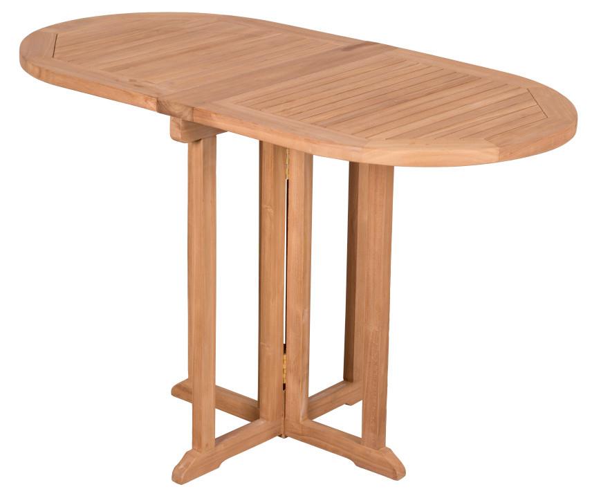 Balkontisch Woodie Teak - Basics, Holz (120/60/75cm) - Gardenson