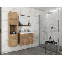 Kopalnica Montreal, Barva Kostanja, 4-Delno - hrast wotan/bela, Trendi, kovina/leseni material (90cm) - P & B