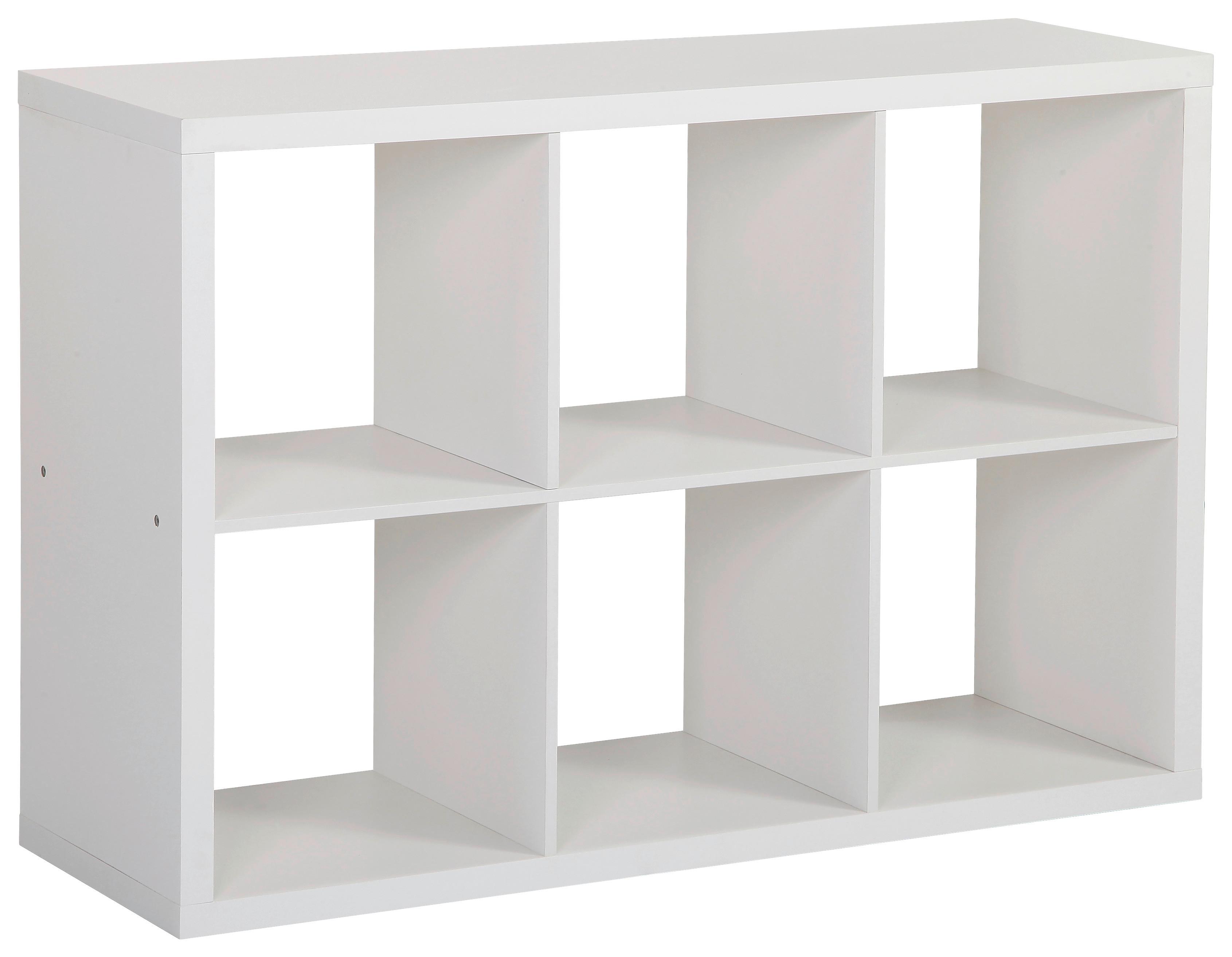 Regal Samy 2, Bela - bela, Moderno, leseni material (112/76/37cm)