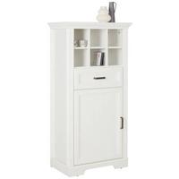 highboard in Weiss - couleur de pin, Romantik / Landhaus, métal/matériau de bois (66/136/42cm) - Zandiara