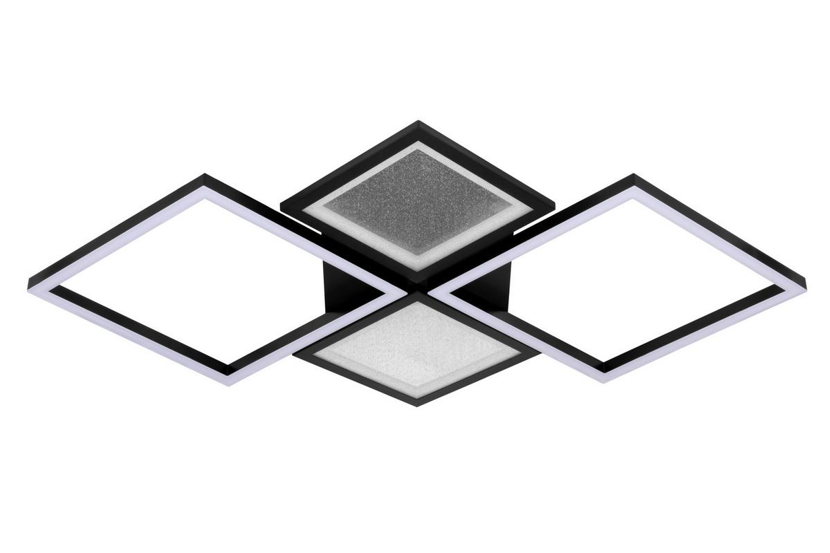 LAMPA SUFITOWA LED FREMONT - czarny/przezroczysty, Lifestyle, tworzywo sztuczne/metal (80/55/6cm) - Novel