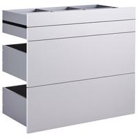 Schubladenset Unit in Hellgrau - Modern, Holzwerkstoff (91/83/47cm) - Based