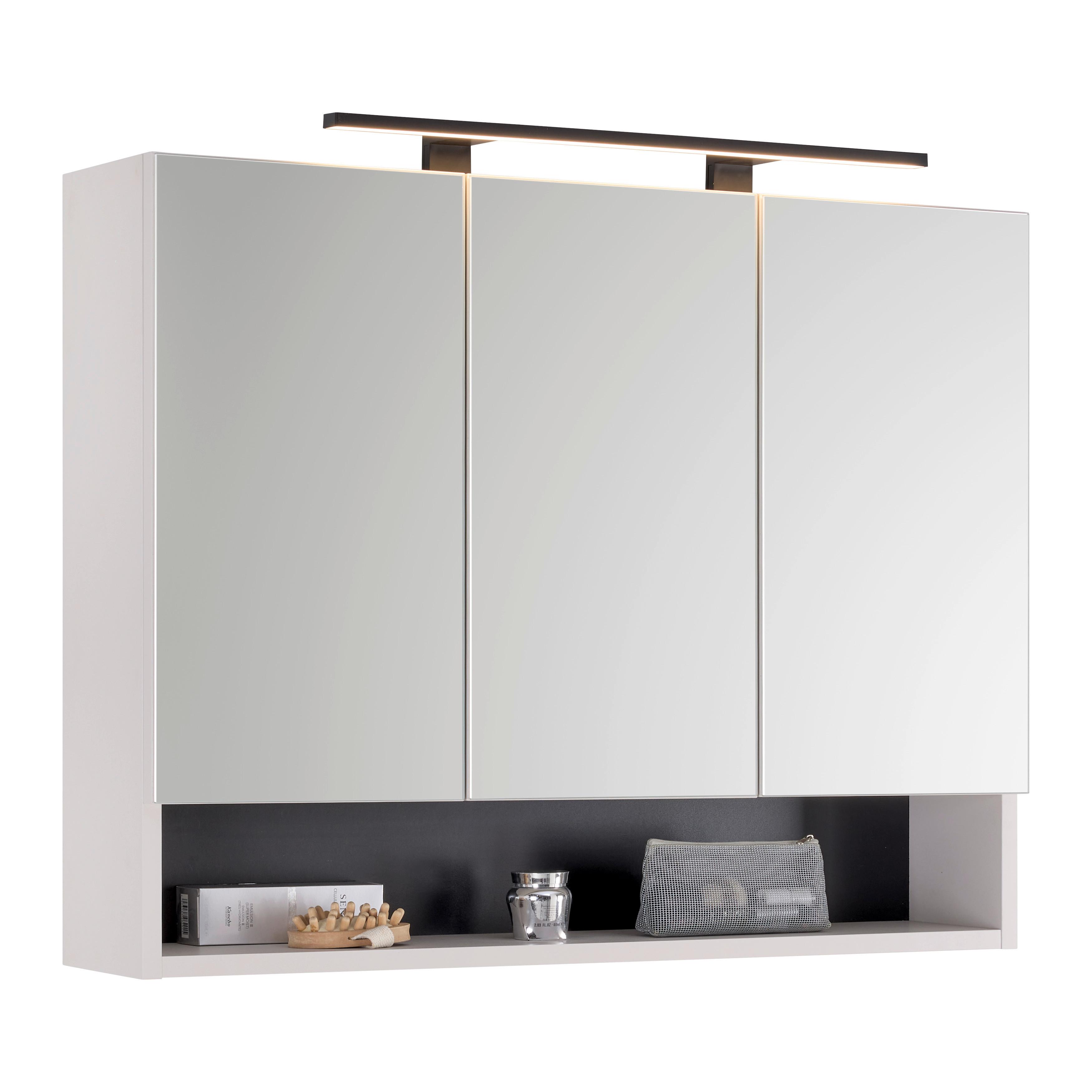 Spiegelschrank Florenz Kaschmir - Kaschmir, MODERN, Holzwerkstoff (90/70/20cm) - Mömax