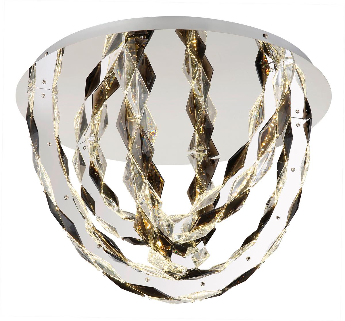 LED-Deckenleuchte Karilion Klar max. 40 Watt - Klar, Design, Kunststoff/Metall (60/42cm) - Globo
