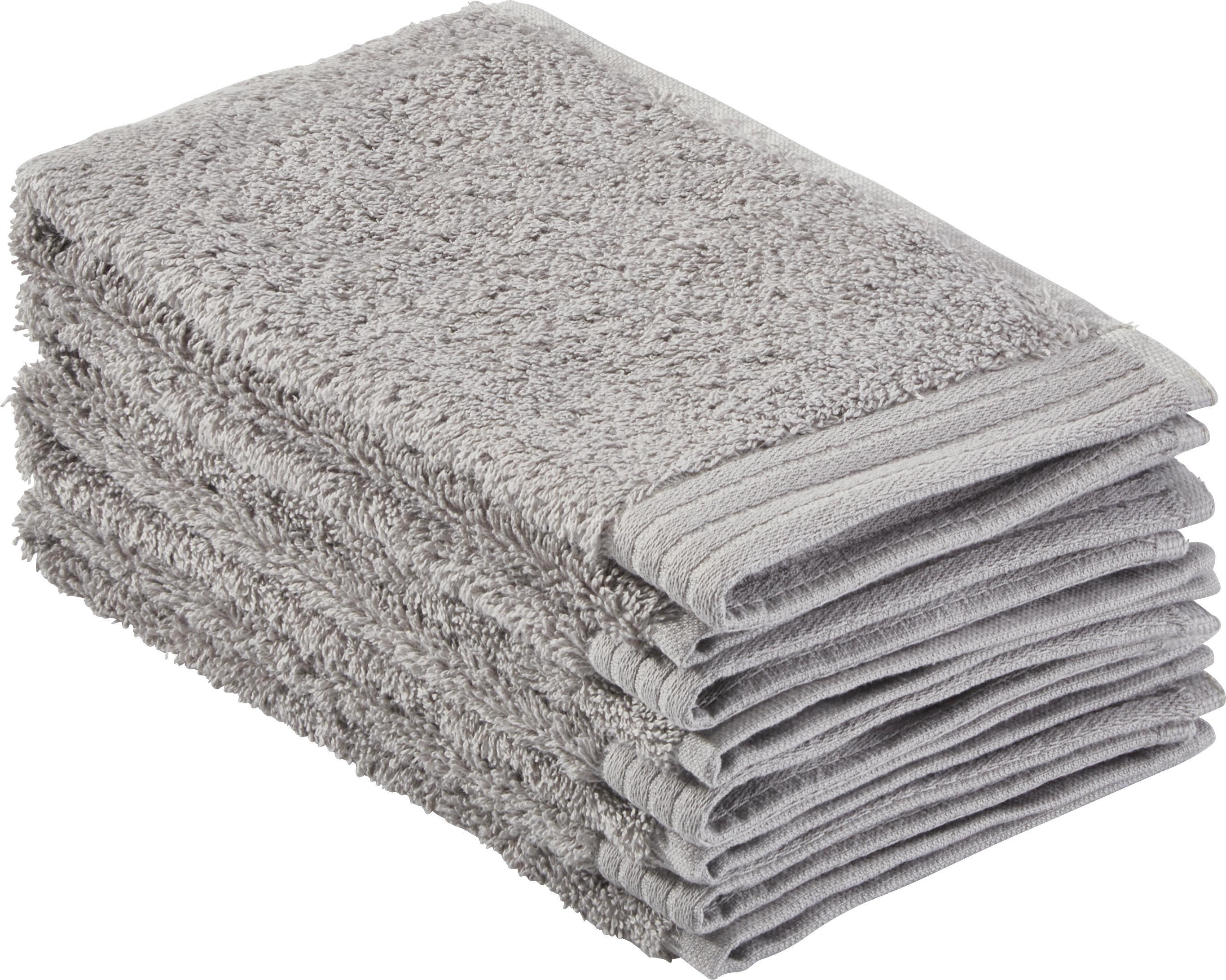 Gästetuch Dolly ca.30x50cm - Hellgrau, KONVENTIONELL, Textil (30/50cm) - Bessagi Home