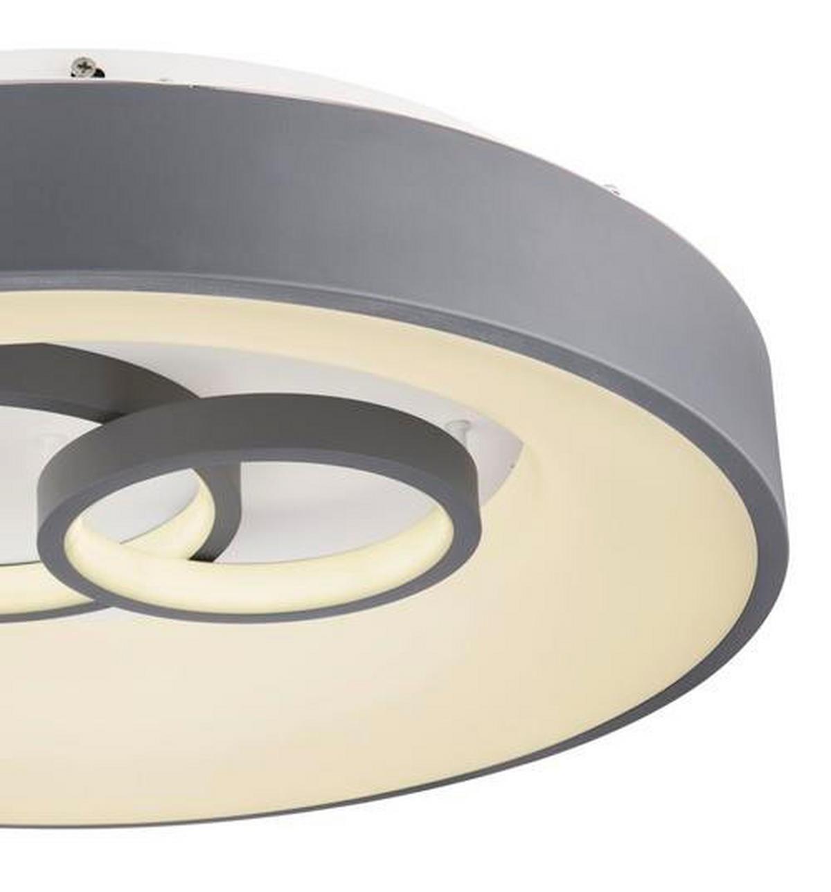 Led Svjetiljka Stropna 48416-50r Mavy - bijela/siva, Basics, metal/plastika (48/10cm) - Globo