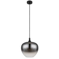 HÄNGELEUCHTE 15548H1 - Schwarz, Design, Glas/Metall (29/120cm) - Globo