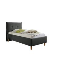 Polsterbett Nelo Anthrazit ca. 100x200 cm - Anthrazit/Naturfarben, MODERN, Holz/Textil (100/200cm) - Livetastic