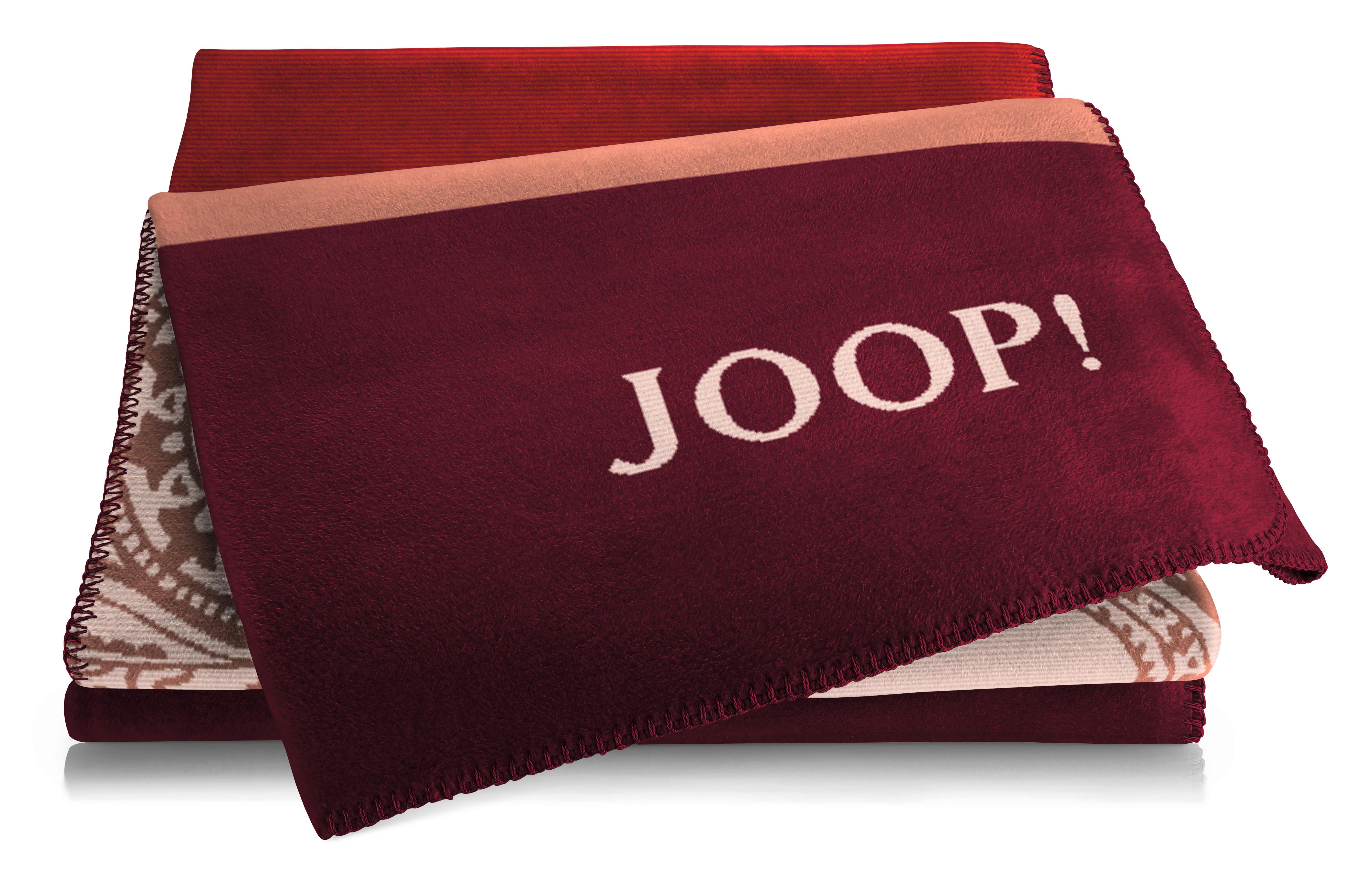 KOC DOMOWY JOOP! PAISLEY STRIPES - écru/ciemnoczerwony, Design, tkanina (150/200cm) - Joop!