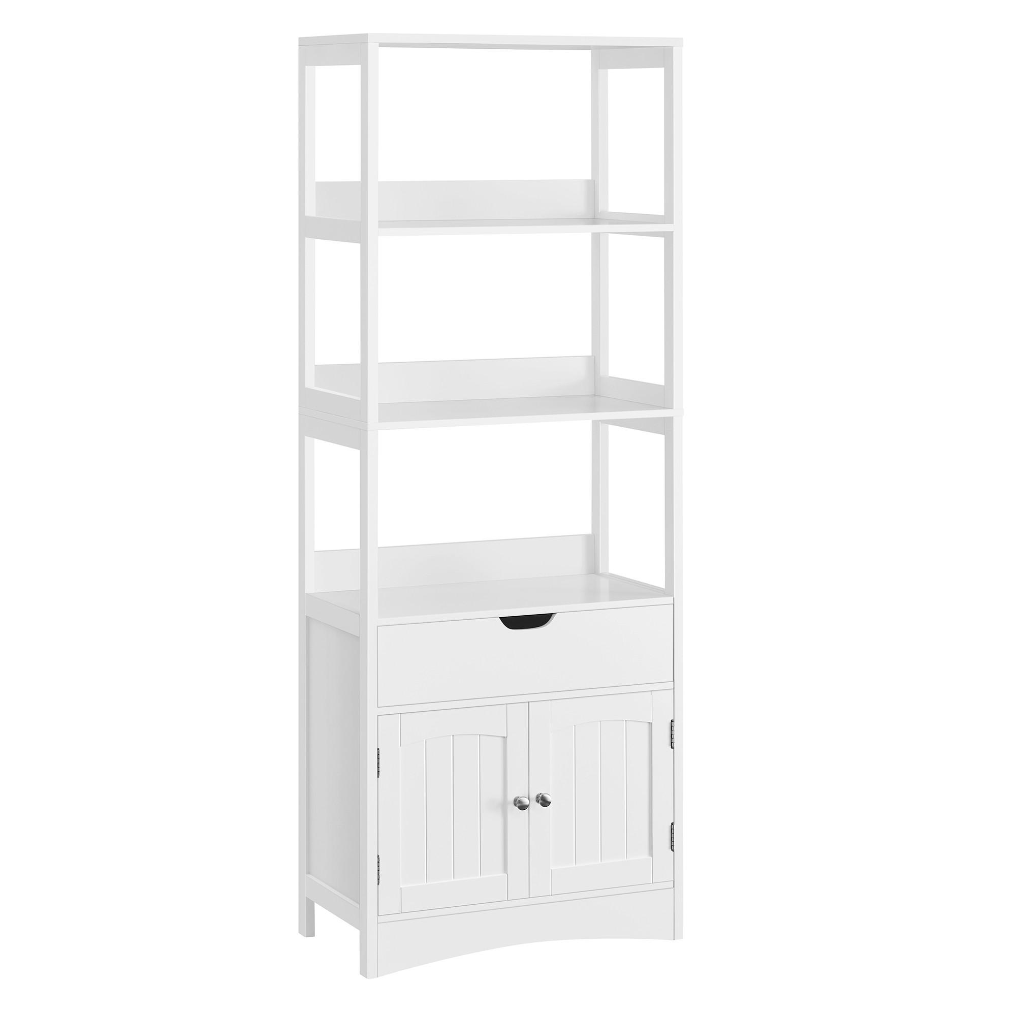 HOCHSCHRANK FLOOR CABINET - Zinkfarben/Weiß, MODERN, Holzwerkstoff/Metall (60/154/32,5cm) - MID.YOU