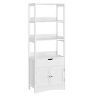 HOCHSCHRANK FLOOR CABINET - Zinkfarben/Weiß, MODERN, Holzwerkstoff/Metall (60/154/32,5cm) - MID.YOU