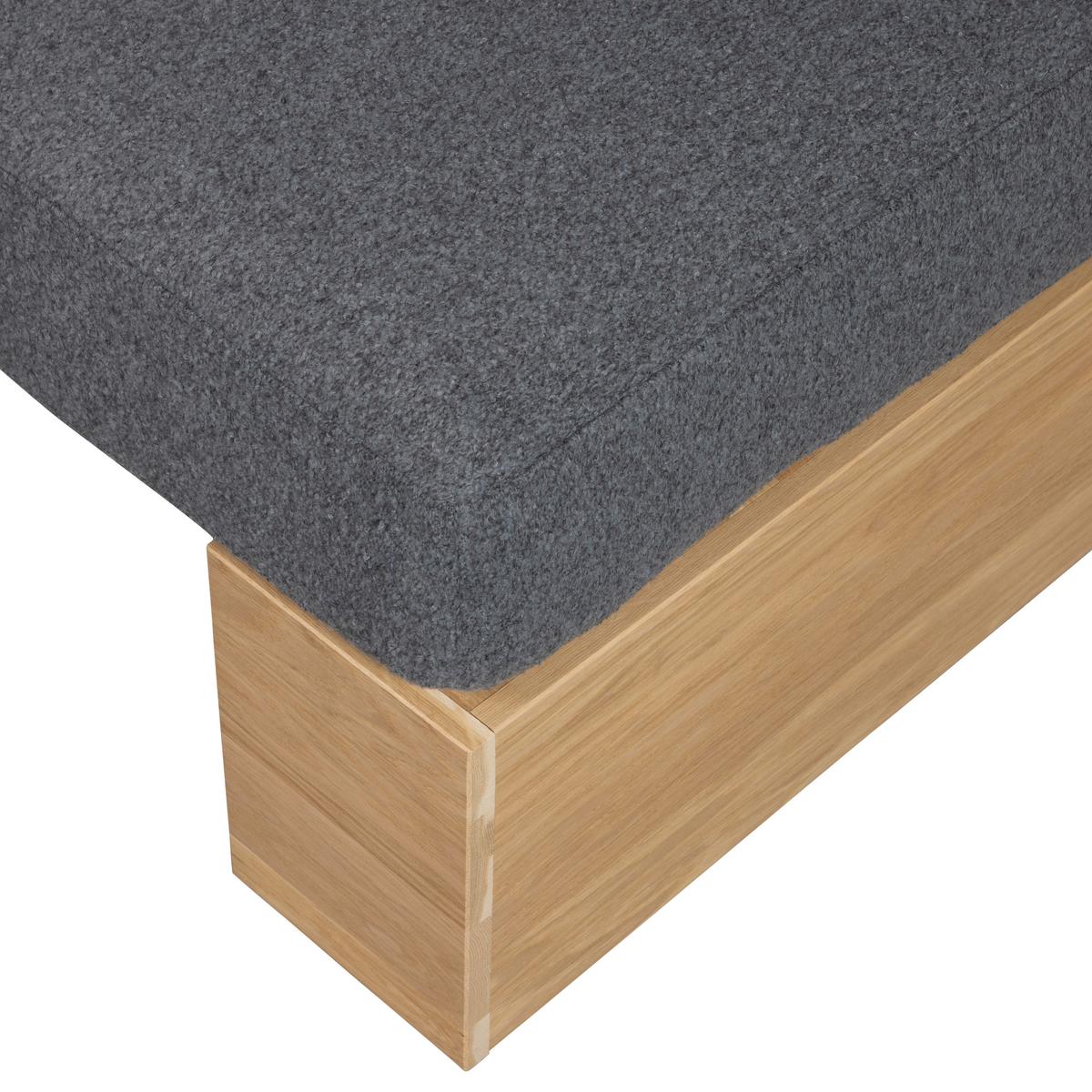 Sitzbank Eat Up Dunkelgrau - Eichefarben/Dunkelgrau, MODERN, Holz/Textil (110/84/67cm) - Livetastic