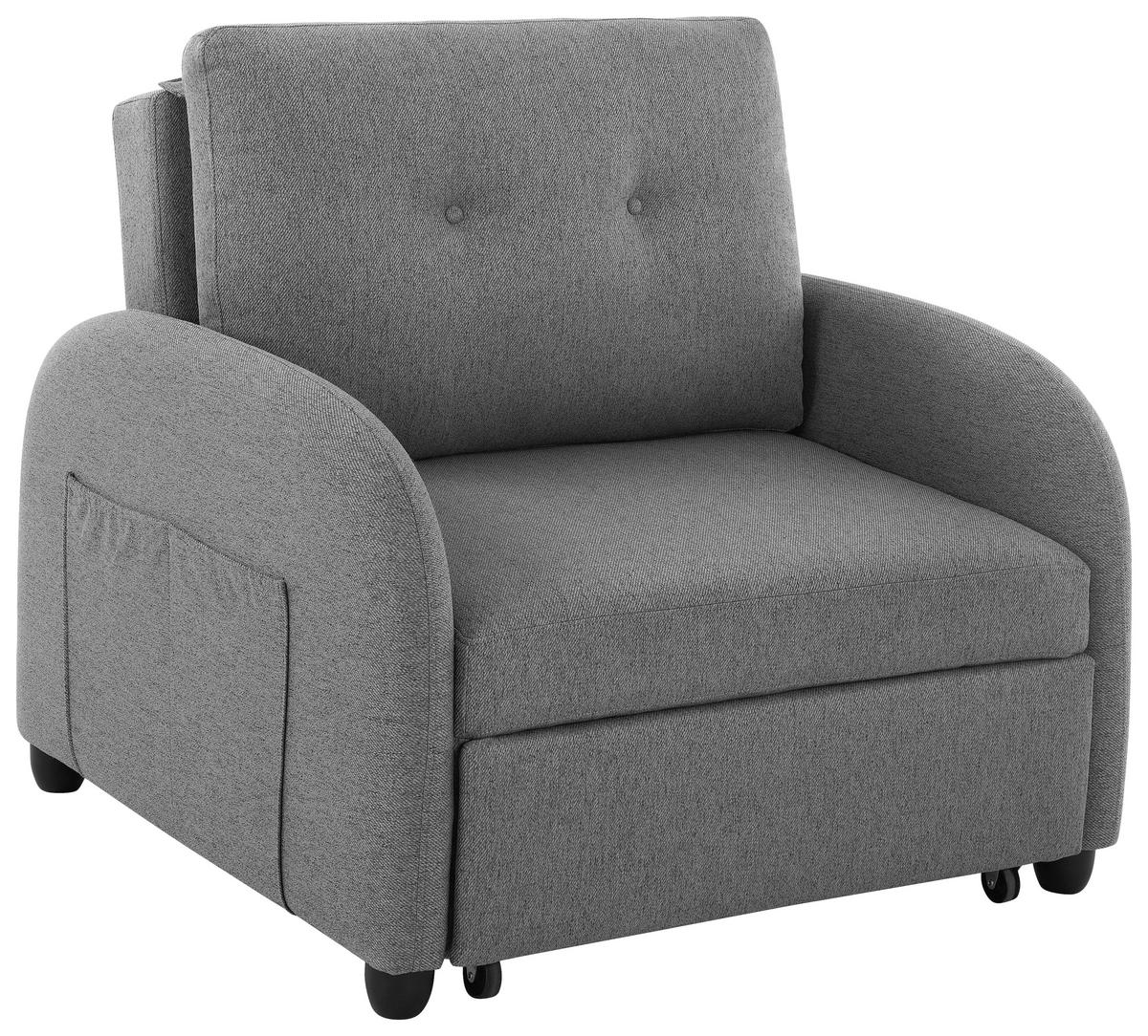 Fotelj S Funkcijo Ležišča Cosmo, Temno Siva - temno siva/črna, Design, umetna masa/tekstil (102/94/95cm) - Livetastic