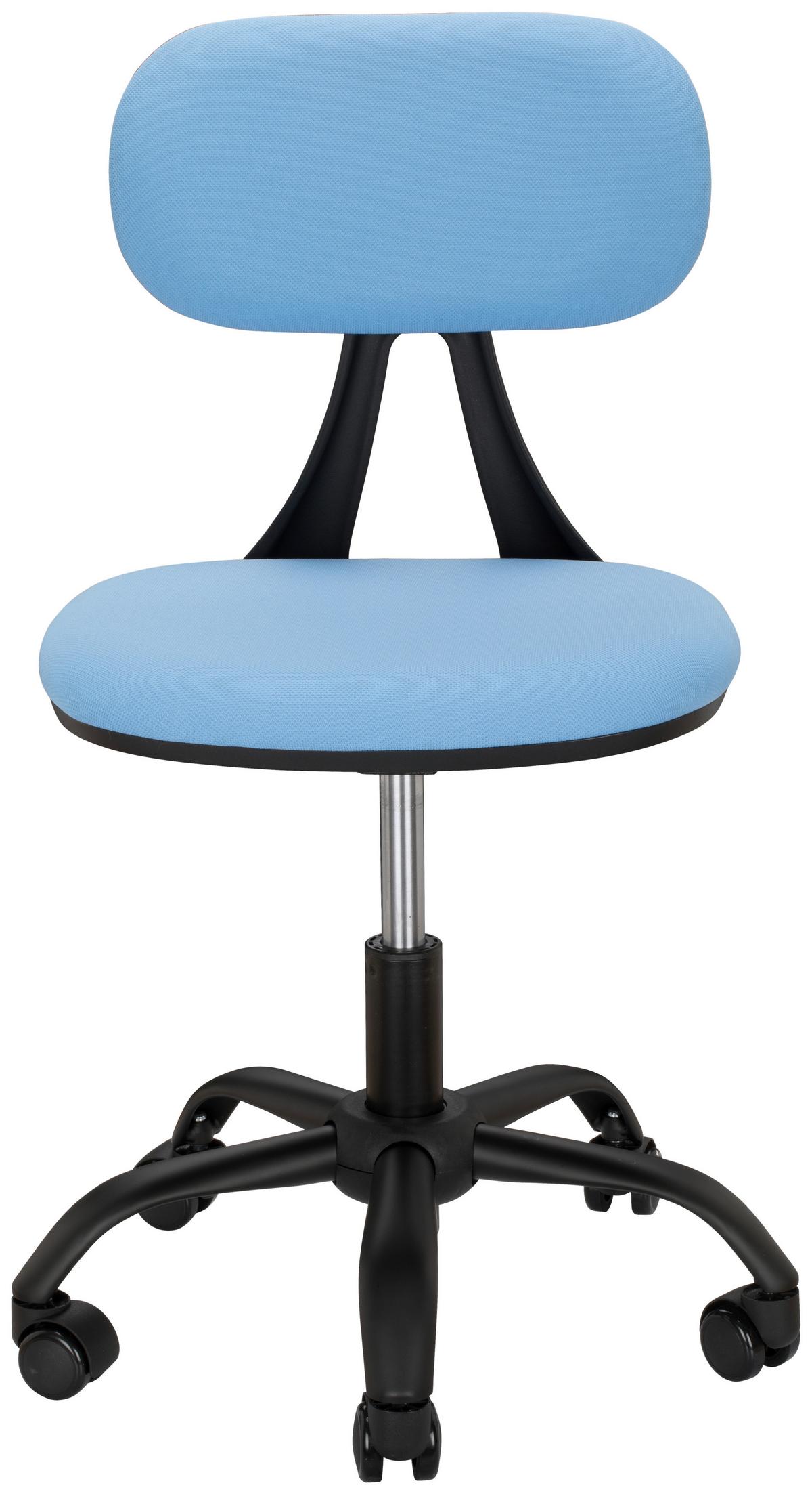 KRZESŁO OBROTOWE MŁODZIEŻOWE LOFTY - niebieski/czarny, Modern, tworzywo sztuczne/metal (51/74,5-84/51cm) - MID.YOU