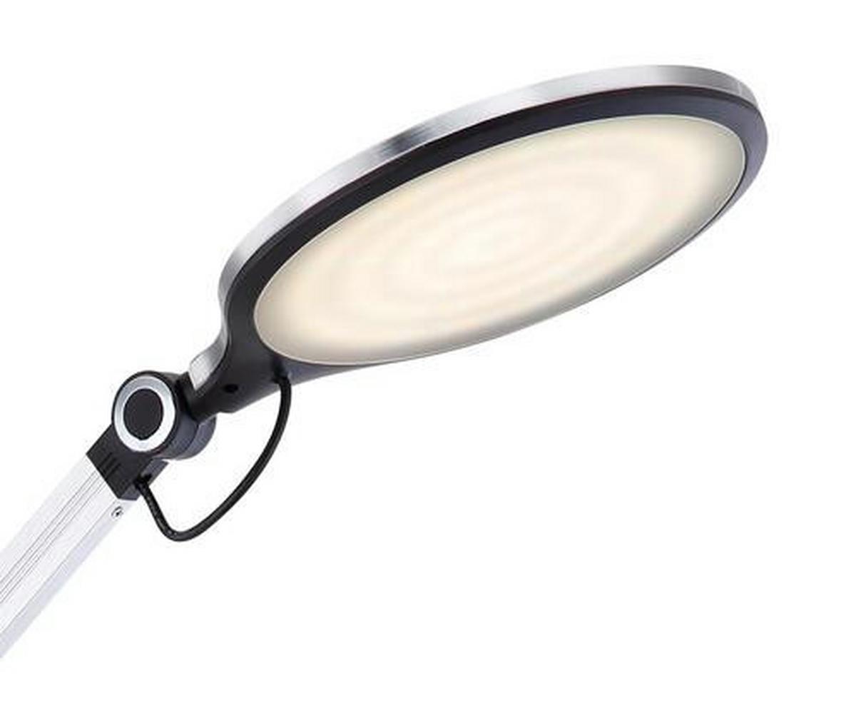 LED-Schreibtischleuchte 58421S in Weiß max. 10 Watt - Silberfarben, Design, Kunststoff/Metall (55,7/20/103,5cm) - Globo