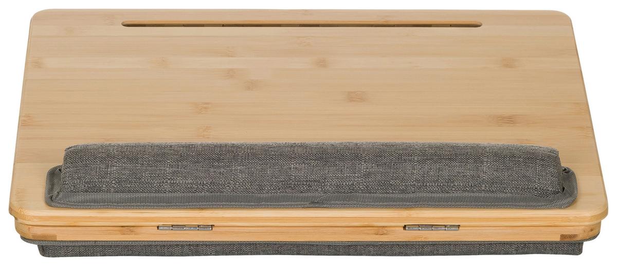 Podloga Za Prenosnik Comfilap Iii, Siva, Bambus - siva/rjava, Basics, tekstil/naravni materiali (42/9/34cm) - MID.YOU