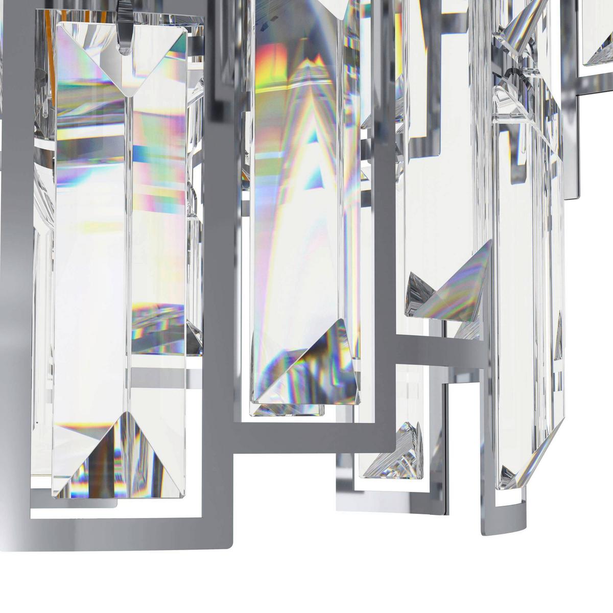 Hängeleuchte 39627_calmeilles 1 - Chromfarben, Konventionell, Glas/Metall (78/150cm) - Eglo