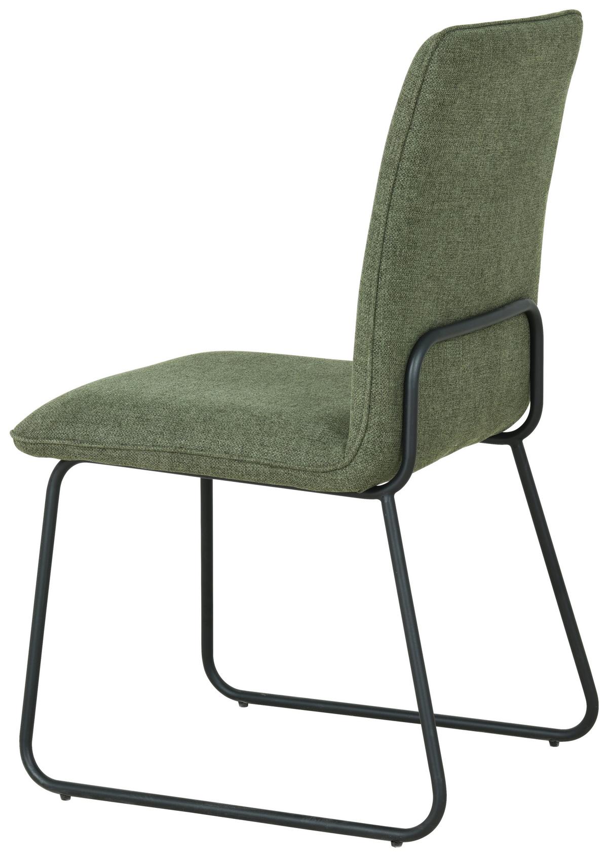 KRZESŁO MARTY - zielony/czarny, Design, metal/tkanina (48/90/63cm) - Xora